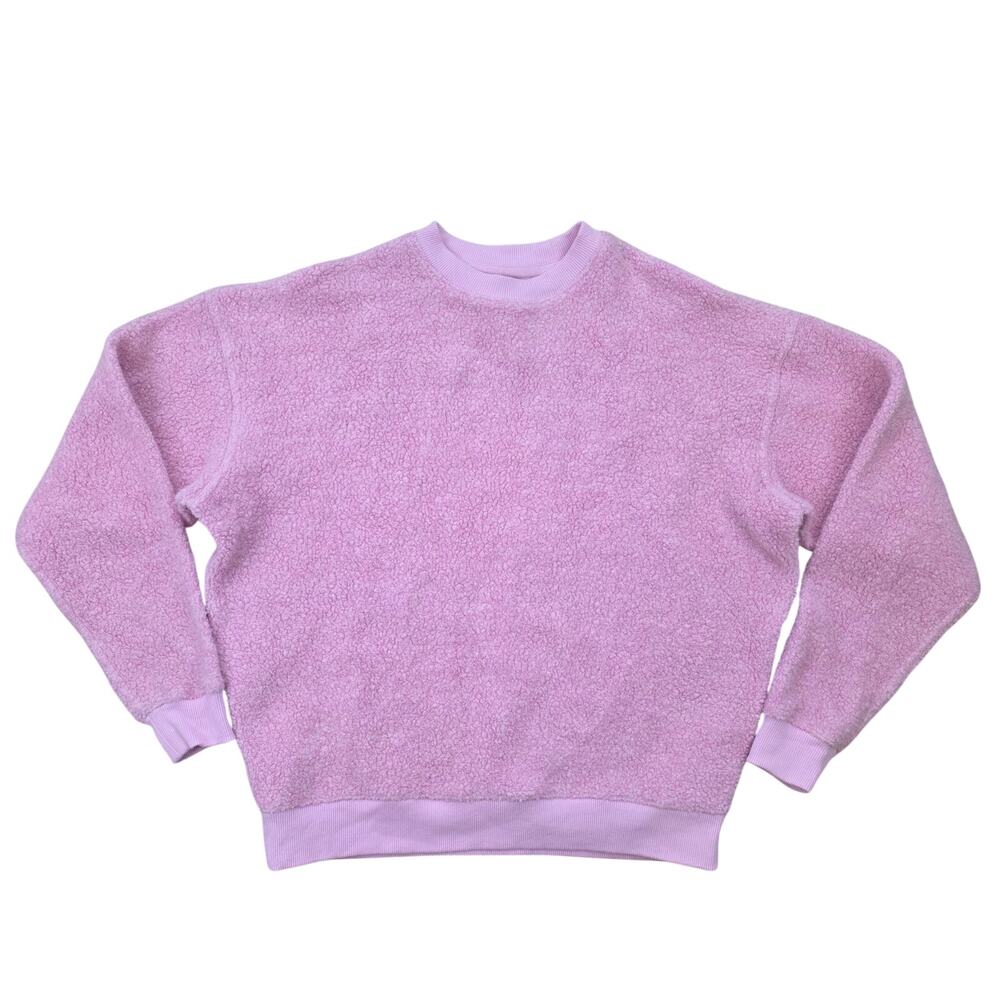 Outdoor Voices Pink MegaFleece Wool Blend Oversized Crewneck Sweater Women S